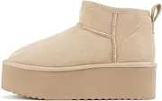 [Soda] “Benji” ~ Women Round Toe Flatform Sherpa-lined Ankle Bootie
