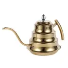 (Gold)Bamboo Joint Design Stainless Steel Gooseneck Coffee Kettle Drip Pot Ma JY