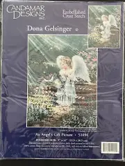 NEW 1990s Embellished Cross Stitch Kit An Angel’s Gift Dona Gelsinger Candamar