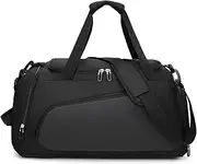 Waterproof Gym Bag, Workout Bag, 22.83x10.24x10.24 inches Large Capacity with Multi-Compartment Shoe Organizer, Fitness Travel Case for Running, Basketball, Sports Gear, Black, Refer to description