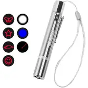 Winter promotion,7 in 1 Multifunction Handheld USB Cat Laser Pointer with Lanyard