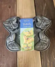 Nordic Ware Butterfly Cakelet Pan 6 Cavity Mini Loaf NEW