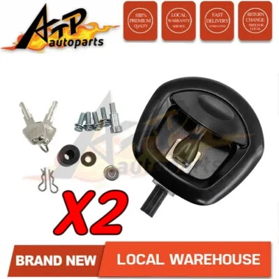 2x black Whale Tail T Handle Lock Latch Compression Lock Fit Trailer Ute Canopy