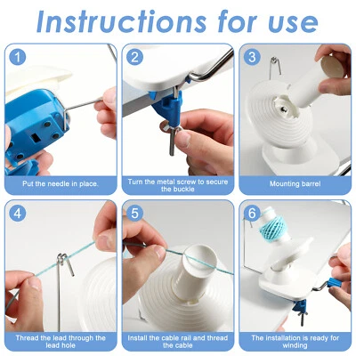 Yarn Ball Winder Hand Operated Yarn Ball Spinner Efficient Wool Winder legxc