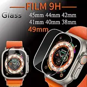 Screen Protector Film for iWatch Ultra/Ultra 2 Series 9 8 7 6 SE 5 4 3 2 1 for Apple Watch 49mm 44mm 40mm Soft / Tempered glass Protective Accessories(3/1pcs