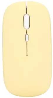 Laptop Mouse, Mute Smart Ultra‑Thin YELLOW Portable Mouse 10 Meters Wireless ...