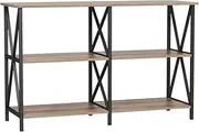 Artiss Console Table, Retro Narrow Side Hallway Tables Desk Display Shelves Home Bedroom Office Living Room Entryway Furniture, with Sturdy Particle Board Anti-Rust Walnut