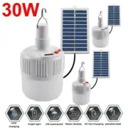 30W Solar LED Emergency Bulb Lights Outdoor Portable Lanterns Lamp BBQ Camping