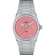 NEW TISSOT T1372101133100 PRX 35MM PINK DIAL STEEL BRACELET T137.210.11.331.00