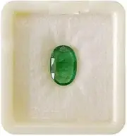 [JAGDAMBA GEMS] Emerald Stone 7.25 Ratti Cultured Certified Loose Precious Panna Gemstone, Natural (Zambian) Emerald Panna Loose Gemstone