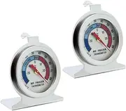 xioaue 2 Pcs Refrigerator Thermometer 20℃～20℃/-20℉～80℉ Fridge Analog Thermometer Large Dial for Freezer Refrigerator Cooler