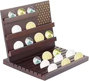 Coin Rack, Non-Slip Star Coin Display Case, Madera Material, Wooden Badge Organizer, Reusable Display Stand, Indoor Home Decoration, For Living Room Bedroom Study, Multipurpose, 1 Piece