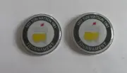 2 Only TOM WATSON US MASTERS GOLF BALL MARKERS - TRIBUTE to His WINS 1977 & 1981