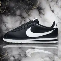 在飛比找蝦皮購物優惠-Nike Cortez Leather 全黑 白勾 皮革 阿