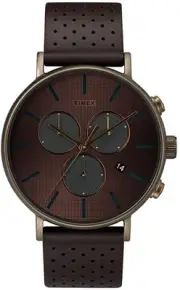 Timex Fairfield Chrono Supernova 41mm Bronze Case and Dial Brown Leather Strap