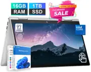 HP Envy 2-in-1 14" Laptop Office 2024 FHD Touch Intel 7 16GB RAM 1TB SSD Backlit