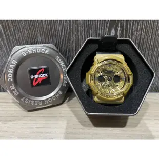 Casio G-shock 卡西歐 黑金 手錶 電子錶 三眼帶日期 GA-200GD-9B2DR 便宜出售