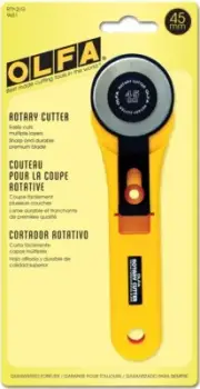 OLFA 45mm Straight Handle Rotary Cutter (RTY-2/G) - Rotary Fabric Cutter w/Blade