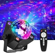 PAIFIEVD Party Lights Disco Ball Light,Dj Disco Light Sound Activated LED Light 6 Colors for Home Room Dance Parties Birthday Karaoke Halloween Christmas Wedding Show Club Decorations