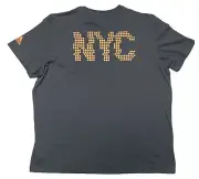 ADIDAS NYC GRAPHIC TEE SHIRT SHORT SLEEVE DARK GREY CLIMALITE TENNIS T-SHIRT A32
