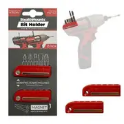 STEALTHMOUNTS 2 Pack Bit Holder for Milwaukee M12 Red BH-MW12-RED-2