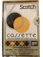 Vintage Scotch 3M 1970's Cassette Tape 3m Sealed In Case NOS