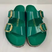 Birkenstock New w/ Box Arizona Big Buckle High Shine Digital Green Patent Reg