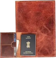 [Madosh] Genuine Leather Passport Holder,Travel Wallet,RFID Blocking Card Holder,Passport Cover Case (GBPPH)