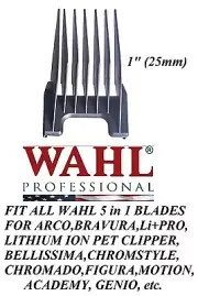 Wahl 1" (25mm) Attachment GUIDE 5 in 1 Blade COMB-Genio,Beretto,Bellina Clipper