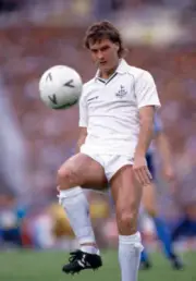 Glenn Hoddle of Tottenham Hotspur in action during the FA Cup Fin - Old Photo