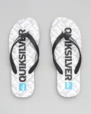 [Quiksilver] Quiksilver Men's Cop Out Flip Flops Slippers in Black/Blue/White Size 8 8 Black/Blue/White