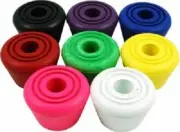 SET OF 2 PURPLE SURE GRIP BELL ROLLER SKATE TOE STOPS
