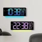 Luminous Large Digital Wall Clock Displays Essential Information Effortlessly