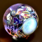 KRISTI MacDONALD GLASS MARBLE/1.261"-WISPY DREAMS-GORGEOUS JEWELRY DESIGN/FAST