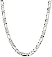 [Generic] Necklace 925 Sterling Silver Filled Solid Men's 10mm Figaro Statement Chain 50cm 20"