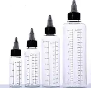 PET Plastic Dropper Bottles with Measurements, Portable Dropper Bottles Container with Childproof Cap & Long Thin Tip for Liquid - 250ml/g 10PCS