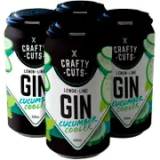Crafty Cuts Cucumber Cooler Gin Can 330mL