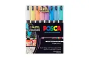 Uni Posca Extra Fine Tip Paint Marker (8pk) - Pastel Colours