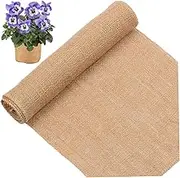 Burlap Fabric 9.84ft X19.3 Burlap Roll Breathable Sturdy Jute Fabric for Crafts Gardening and Flower Arrangement, Home Wedding Party Decor Burlap Fabric Roll