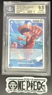 BGS 9.5 One Piece P-055 P Monkey.D.Luffy - Flag Foil - English - PRB01 The Best