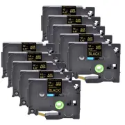 10PK Compatible with Brother P-Touch TZ-334 Gold on Black 0.47" Label Tape 12mm