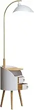 Indoor Floor Lamps Living Room LED Floor Lamp- Standing Accent Light with USB Charging Port, 3-Color Temperature Table Lamps for Living Room, Bedroom Standing Lamp