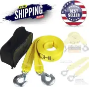 Heavy-Duty Nylon Tow Strap with 20,000 lbs Capacity - 2”x20’ Recovery Rope