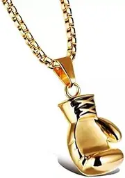 [Generic] Personalized Stainless Steel Mens Boxing Glove Pendant Necklace with 60cm Chain