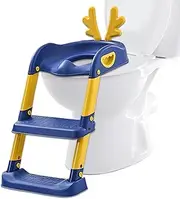 Potty Training Seat, Kids Toilet Seat, 2-in-1 Folding Seat with Step Stool Ladder | Portable Safe Toilet for Kids 6 Months to 10 Years Old, Toddler Accessories