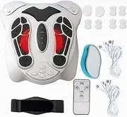 Multifunctional Electromagnetic Foot Massager Wave Pulse Promoter Vibration Circulation Massage Machine Circulation Boost Infrared Heavy Duty Relaxation with Infrared Advanced with Remote Control