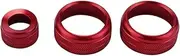NEGRO 3Pcs Radio Volume Knob Ring Covers,Fit for, 1 2 3 3GT 4 Series F20 F22 F30 F31 F32 F33 F80 F82 F87 Red AC Climate Control Dashboard Knob Accent