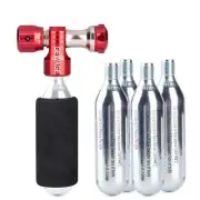 CO2 Inflator with Cartridges - CO2 Bike Pump Presta & Schrader Valve Compatib...