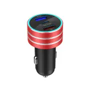 3.1A Dual Usb Type In Rapid Charging Appliances Metal Case Red Chargers & Cradles