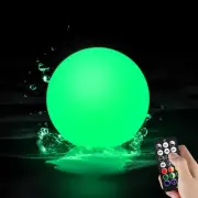 LED Pool Lights That Float - 8-inch Globe Lamp Rechargeable - 16 RGB Lamp wit...